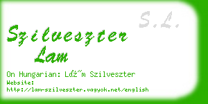 szilveszter lam business card